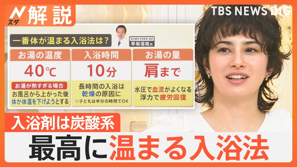 TBS NEWS DIG Powered by JNN 1月9日(木)放送分 最高に温まる入浴法