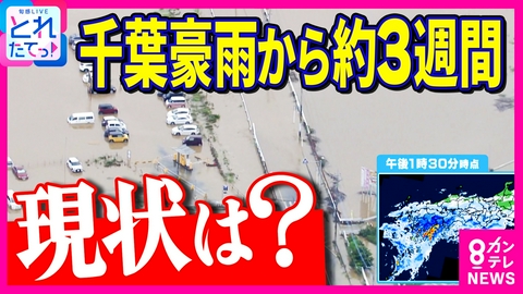 旬感LIVE とれたてっ！ 「泥を撤去してもにおいが…」千葉豪雨から約3週間　再び大雨のおそれ　浸水被害の介護施設の現状は？　ボイラー設備が水没して入浴できず　アンダーパスで新対策