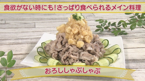 どさんこクッキング 食欲がない時にも！さっぱり食べられるメイン料理