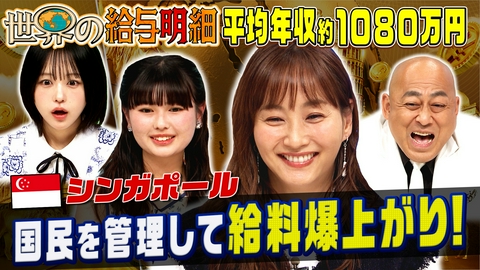 世界の給与明細～日本と比べてどうなの？～ 税金安＆給料高シンガポール！国民を徹底管理▽ナゼ日本は安い？