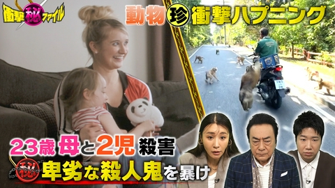 世界が騒然！本当にあった(秘)衝撃ファイル “謎の緊急通報！23歳母親と2児殺害＆奇跡の動物ハプニング（秘）衝撃の瞬間SP”