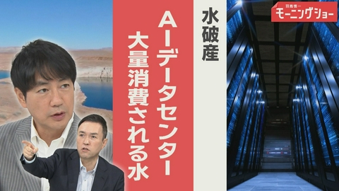 【羽鳥パネル】羽鳥慎一モーニングショー 水破産　AI需要増で大量消費　水の奪い合い裁判も