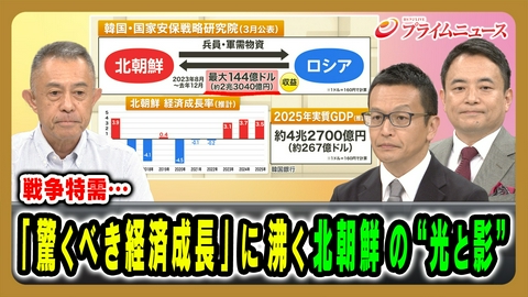 プライムニュース 戦争特需…「驚くべき経済成長」に沸く北朝鮮の“光と影”