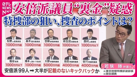 日テレNEWSセレクト 【解説】特捜部の狙いは…議員本人を事情聴取 自民党・安倍派“裏金”疑惑