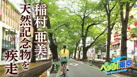 ペダる！東京 稲村亜美が東京を走る！天然記念物の並木道へ