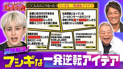 出川一茂ホラン☆フシギの会 フシギな一発逆転アイデア！〇〇したらこうなった！