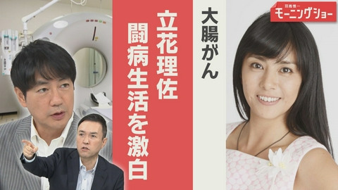 【羽鳥パネル】羽鳥慎一モーニングショー 大腸がん　日本10人に1人罹患　立花理佐が明かす闘病