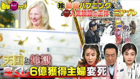 世界が騒然！本当にあった(秘)衝撃ファイル “宝くじ6億当せん主婦不審死！どんでん返しの衝撃真実＆関東人気（秘）スポットミヤブレSP”