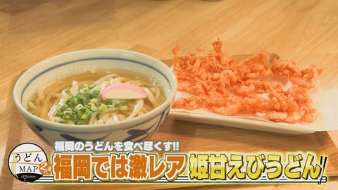 うどんMAPサタデー 福岡のうどんを食べ尽くす 福岡では激レア 姫甘えびうどん