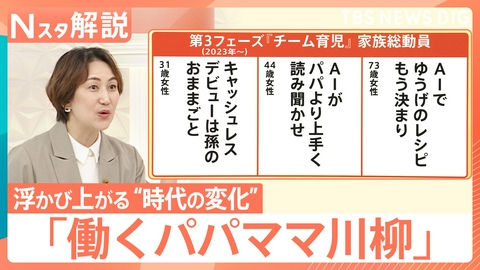 TBS NEWS DIG Powered by JNN 「働くパパママ川柳」で浮かび上がる“時代の変化”【Nスタ】