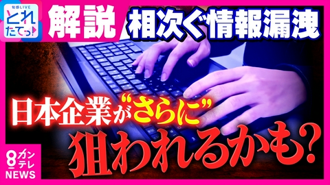旬感LIVE とれたてっ！ 「専門家も原因わからない」前代未聞のペースで相次ぐ不正アクセス　なぜ日本企業が狙われる？免許証画像約160万件漏えいで二次被害の恐れも…専門家が解説