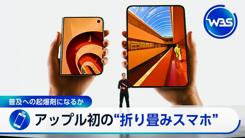 ＷＢＳ（ワールドビジネスサテライト） アップル初“折り畳みiPhone”実力は?▽睡眠学者の柳沢教授を単独取材