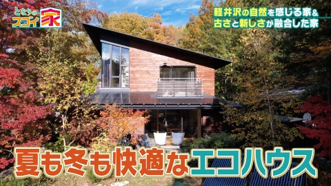 となりのスゴイ家 軽井沢の森にたたずむ快適エコハウス▼二つの中庭で開放的