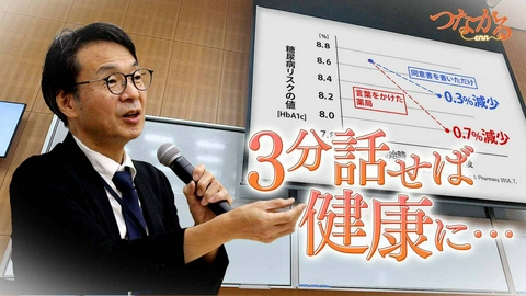 つながる～enn File024・「薬局を学問する」シリーズ②３分話せば、健康UP◆薬剤師の声がけで患者の数値改善