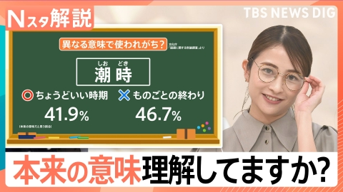 TBS NEWS DIG Powered by JNN 「にやける」の本来の意味は？国語世論調査【Nスタ】