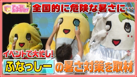 アッコにおまかせ！ 夏もイベントで大忙し！ふなっしーの暑さ対策