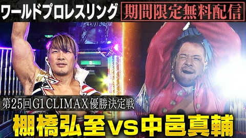 ワールドプロレスリング 【第25回G1 CLIMAX優勝決定戦】棚橋弘至vs中邑真輔