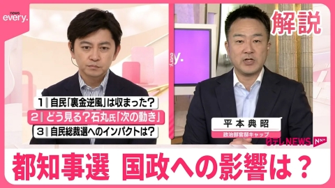 日テレNEWSセレクト 【解説】都知事選、国政への影響…自民党総裁選や石丸氏の今後は？