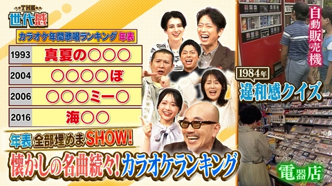 THE世代感 竹中直人が大暴れ！1984年映像違和感クイズ＆カラオケNo.1曲年表クイズ