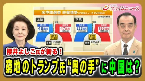 プライムニュース 櫻井よしこ氏が斬る！窮地のトランプ氏“奥の手”に中国は？
