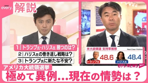 日テレNEWSセレクト 【解説】アメリカ大統領選挙まで1週間  最終盤の情勢は？