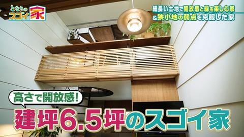 となりのスゴイ家 【建坪6.5坪】開放感を生む広見せテク▼【スキップ】天井高4.7mLDK