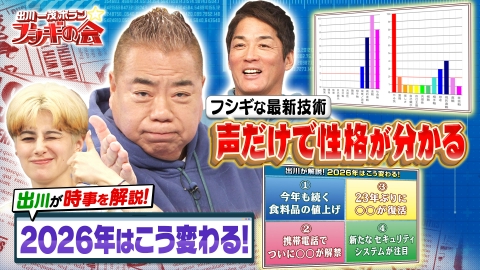 出川一茂ホラン☆フシギの会 出川が時事を解説！2026年はこう変わる！【フシギな最新技術】声だけで性格が分かる