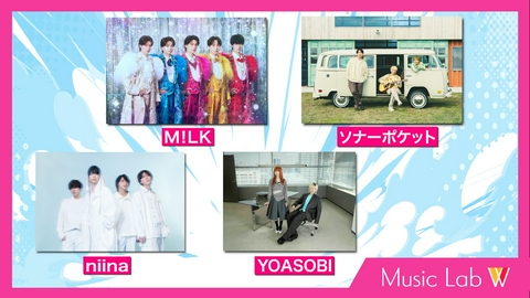 Music Lab W M!LK/ソナーポケット/niina/YOASOBI