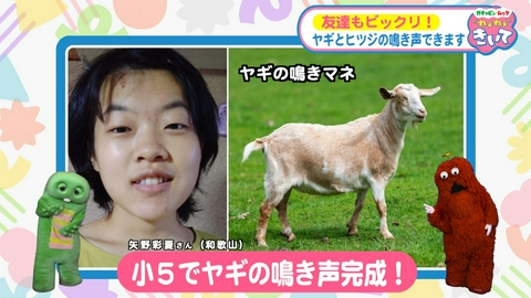 ガチャピン・ムック ねぇねぇきいて 第22回 ヤギとヒツジの鳴き声ができる！