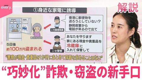 日テレNEWSセレクト 【なるほどッ！】巧妙化する詐欺･窃盗の新手口 ニセモノは警察官以外も ロマンス詐欺に“闇バイトの影”