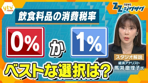 サタデーLIVE ニュース ジグザグ 高市首相の“悲願” ｢飲食料品の消費税2年間ゼロ｣の行方…｢１％｣案が急浮上したワケとは