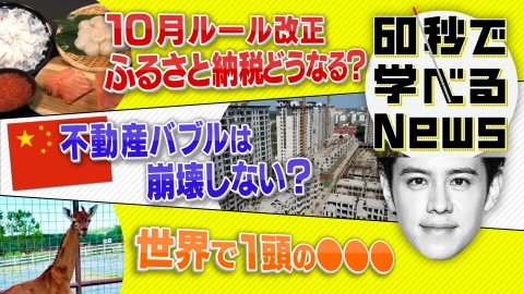 60秒で学べるNews 10月からふるさと納税　ルール改正！誰が得するの！？