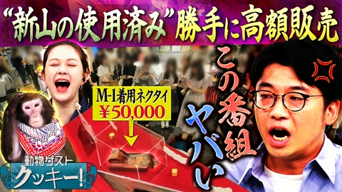 人間研究所 ～かわいいホモサピ大集合!!～ 【高額】新山の私物を勝手に販売 Ｍ－１着用のネクタイを定価の５倍で！？村重が履いたスリッパは１万円
