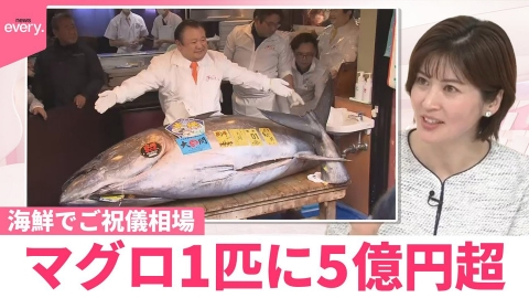 日テレNEWSセレクト 【なるほどッ！】マグロ1匹に5億円超 海鮮でご祝儀相場