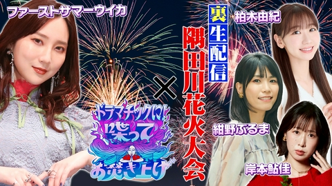 独占生中継 隅田川花火大会 2026 アサヒ スマドリスペシャル【裏生配信】隅田川花火大会×ドラマチックに！喋ってお焚き上げ
