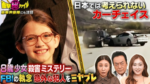 世界が騒然！本当にあった(秘)衝撃ファイル “FBI出動！8歳少女殺害ミステリー＆警察vs凶悪犯（秘）命懸けのカーチェイスSP”