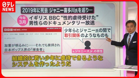 日テレNEWSセレクト 【解説】性加害問題「知らなかった」 ジャニーズ社長が謝罪『知りたいッ！』