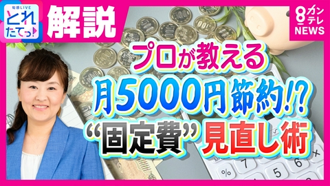 旬感LIVE とれたてっ！ スマホ代「見直したら2万円→4073円に」住居費・通信費・保険料・サブスクの“4大固定費”見直しポイントをFP解説　保険料は「月払いを年払いに変える」がオススメ