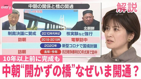 日テレNEWSセレクト 【#みんなのギモン】中朝結ぶ“開かずの橋”10年以上前に完成も…なぜいま開通？