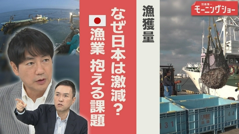【羽鳥パネル】羽鳥慎一モーニングショー 激減 漁業生産量 なぜ日本だけ？ 日本の漁業が抱える課題