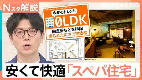 TBS NEWS DIG Powered by JNN “スペパ住宅”トレンドは「0LDK」【Nスタ】