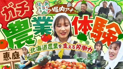 あぐり王国北海道NEXT 堀内アナ奮闘！早朝5時から初の農業体験に挑戦！