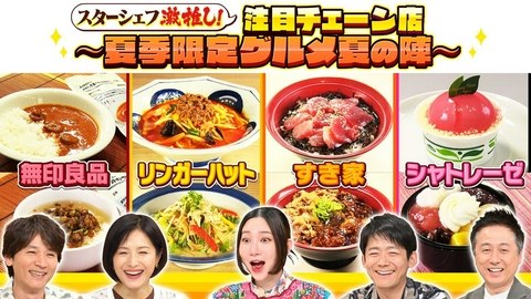 水野真紀の魔法のレストラン #1016「スターシェフ激推し！注目チェーン店～夏季限定グルメの陣～」