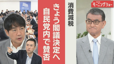【羽鳥パネル】羽鳥慎一モーニングショー 消費減税　きょう閣議決定へ　割れた賛否　河野太郎氏　生直撃