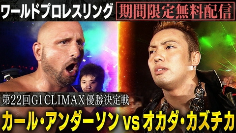 ワールドプロレスリング 【第22回G1 CLIMAX優勝決定戦】カール・アンダーソンvsオカダ・カズチカ