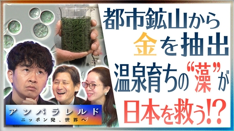 アンパラレルド～ニッポン発、世界へ～ 資源不足のなか…“藻”を使って金を取りだす新技術！