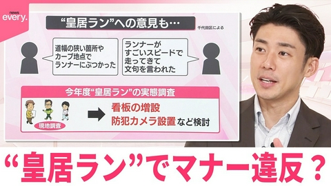 日テレNEWSセレクト 【なるほどッ！】“皇居ラン”でマナー違反…千代田区が実態調査へ “拡張工事”するにも｢国道｣｢都道｣｢区道｣が混在 国と都に働きかけの方針