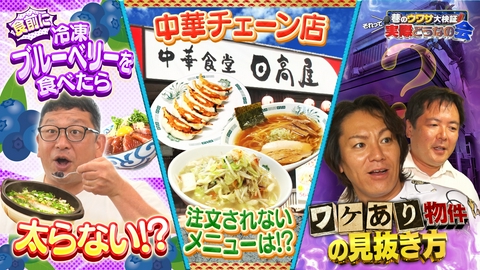 巷のウワサ大検証！それって実際どうなの会 冷凍ブルーベリーで無敵に？繁盛店の出ないメニュー