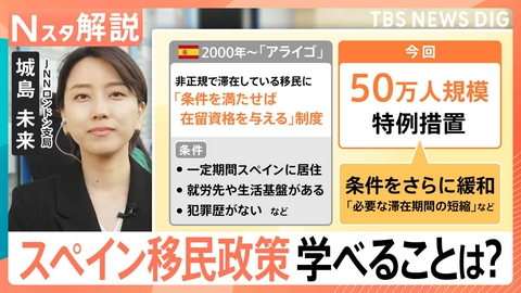 TBS NEWS DIG Powered by JNN スペイン 非正規移民50万人受け入れ【Nスタ】