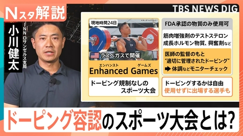 TBS NEWS DIG Powered by JNN 米でドーピング容認大会開催【Nスタ】